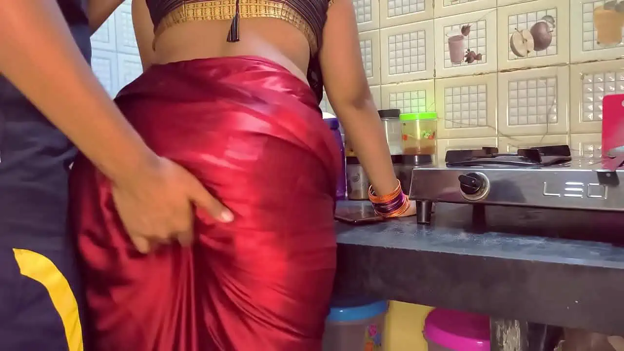 Indian hot StepMom got caught by stepson while cooking www xxx com