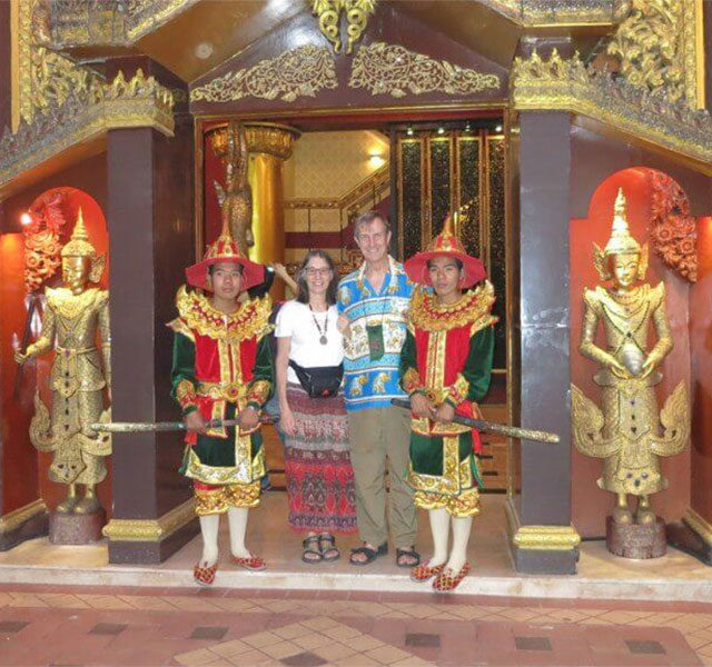 Burma / Myanmar: King Thibaw and Queen Supayalat in the royal palace at Mandalay c.1885.