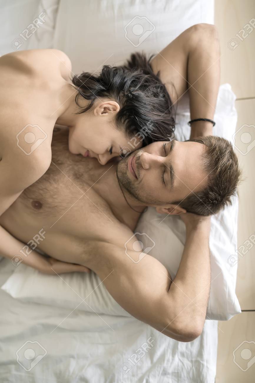 Romantic couple hugging Stock Photos