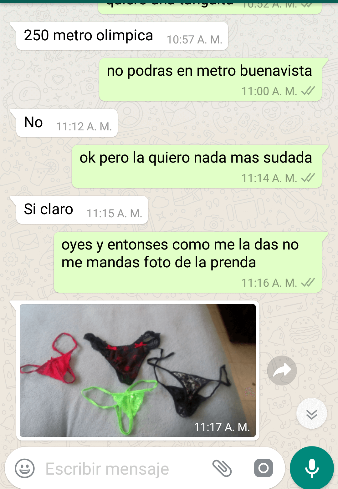 Oliendo Calsones sucios