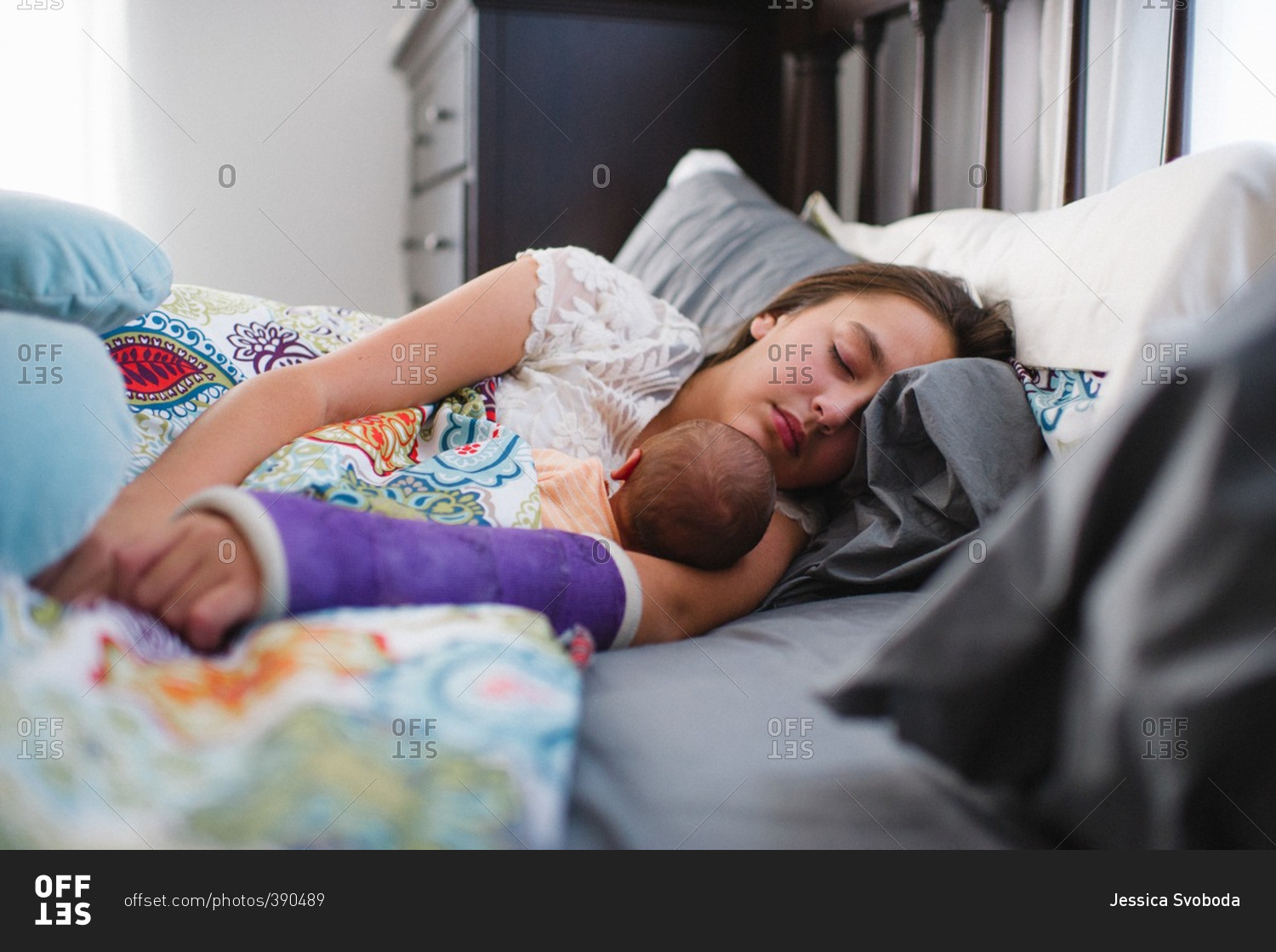 Sister Sleeping Pictures, Images and Stock Photos