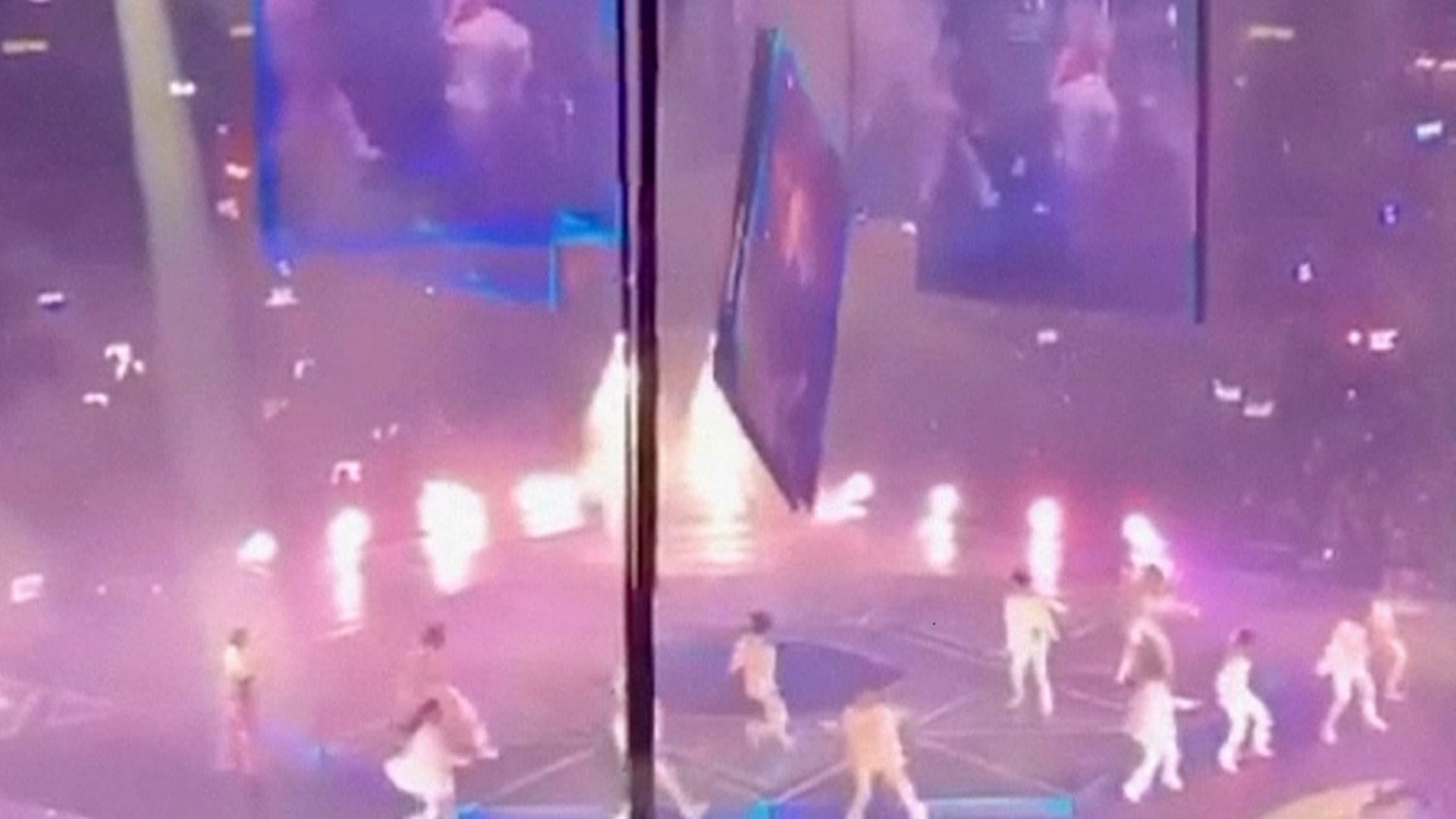 Falling screen injures 2 dancers on stage at Hong Kong concert