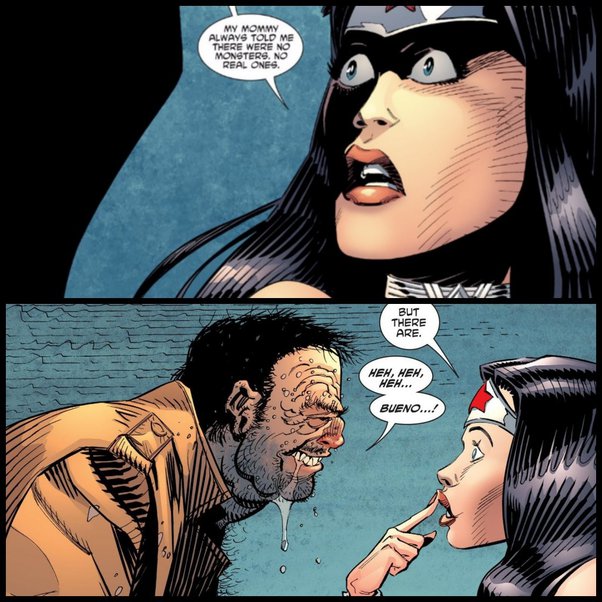 Wonder Woman being abused by her pervert brother