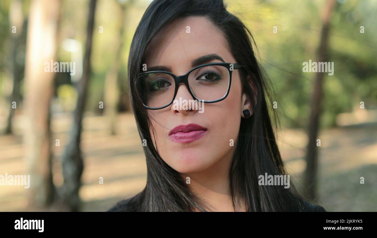 Latina with glasses