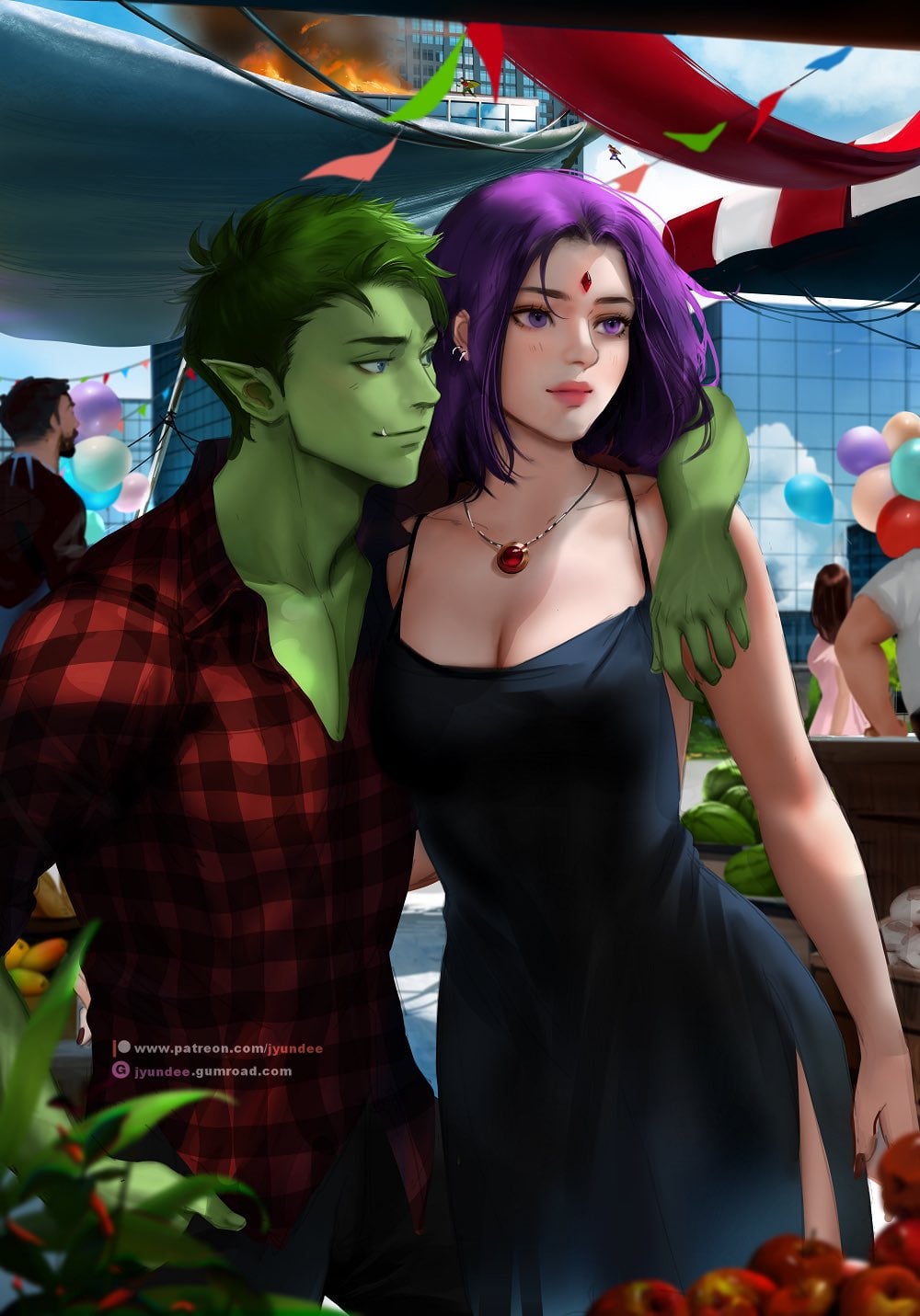 Beast boy and taven