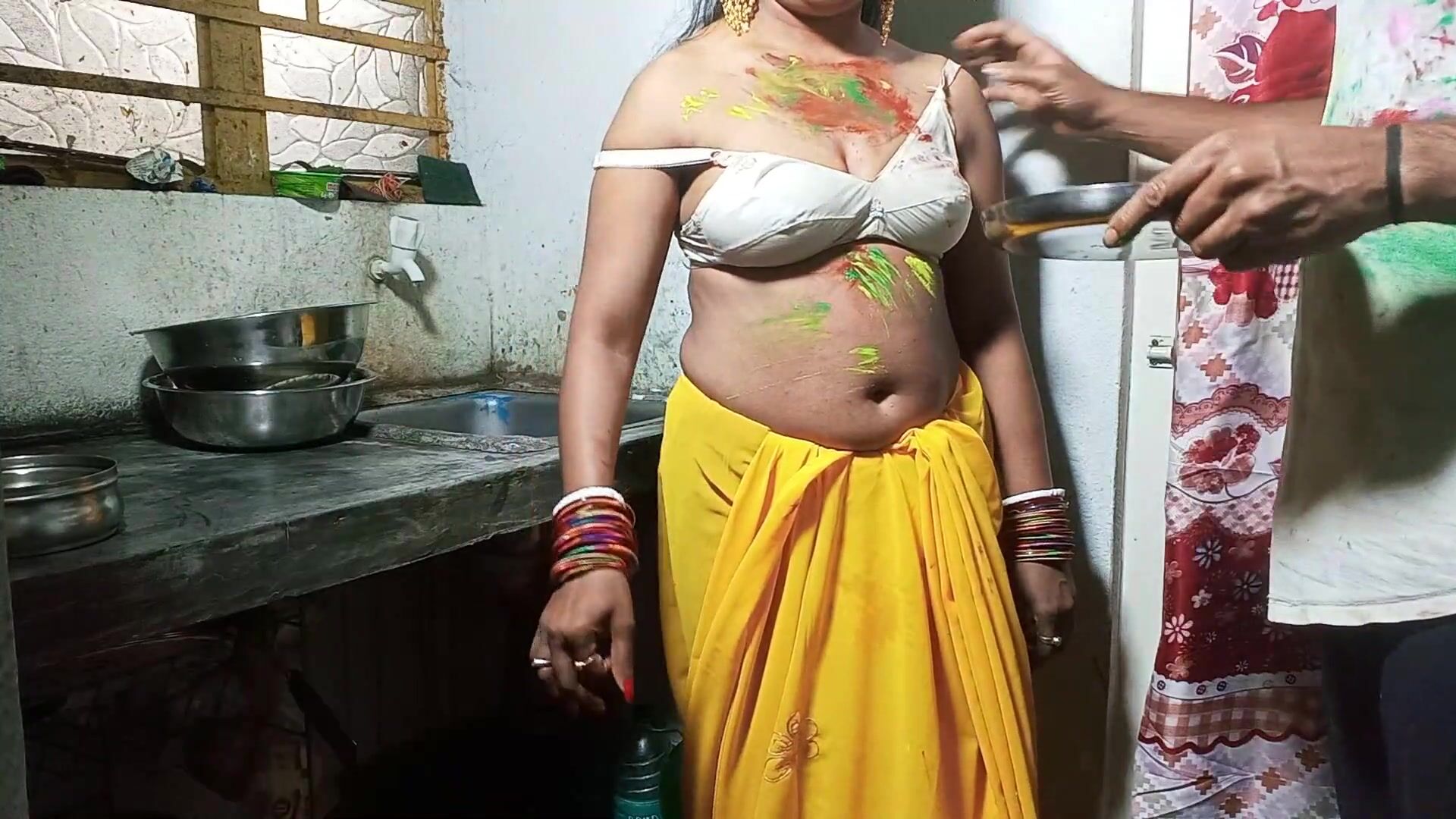 Holi play bhabhi devar sex