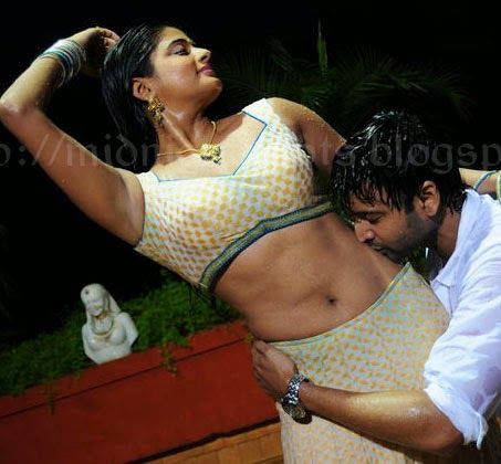 Indian navel licking saree