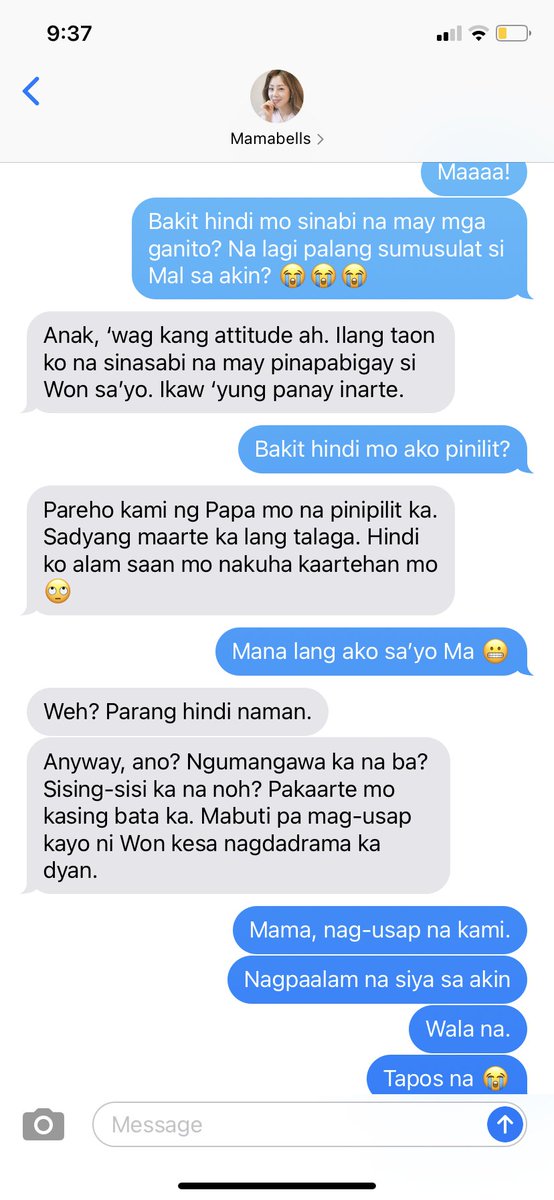 Pinilit ako ni mama